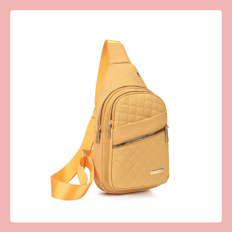 đïžStöldskyddsbroderi enfĂ€rgad Crossbody-vĂ€ska för dagliga resor