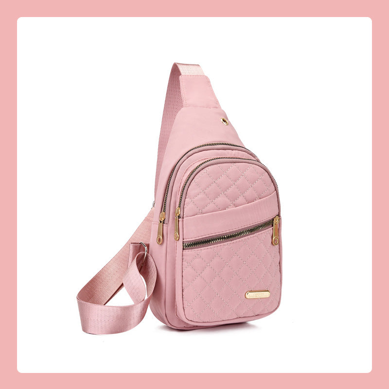 đïžStöldskyddsbroderi enfĂ€rgad Crossbody-vĂ€ska för dagliga resor