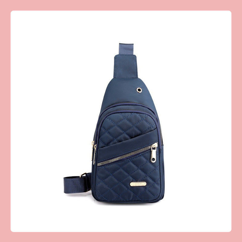đïžStöldskyddsbroderi enfĂ€rgad Crossbody-vĂ€ska för dagliga resor