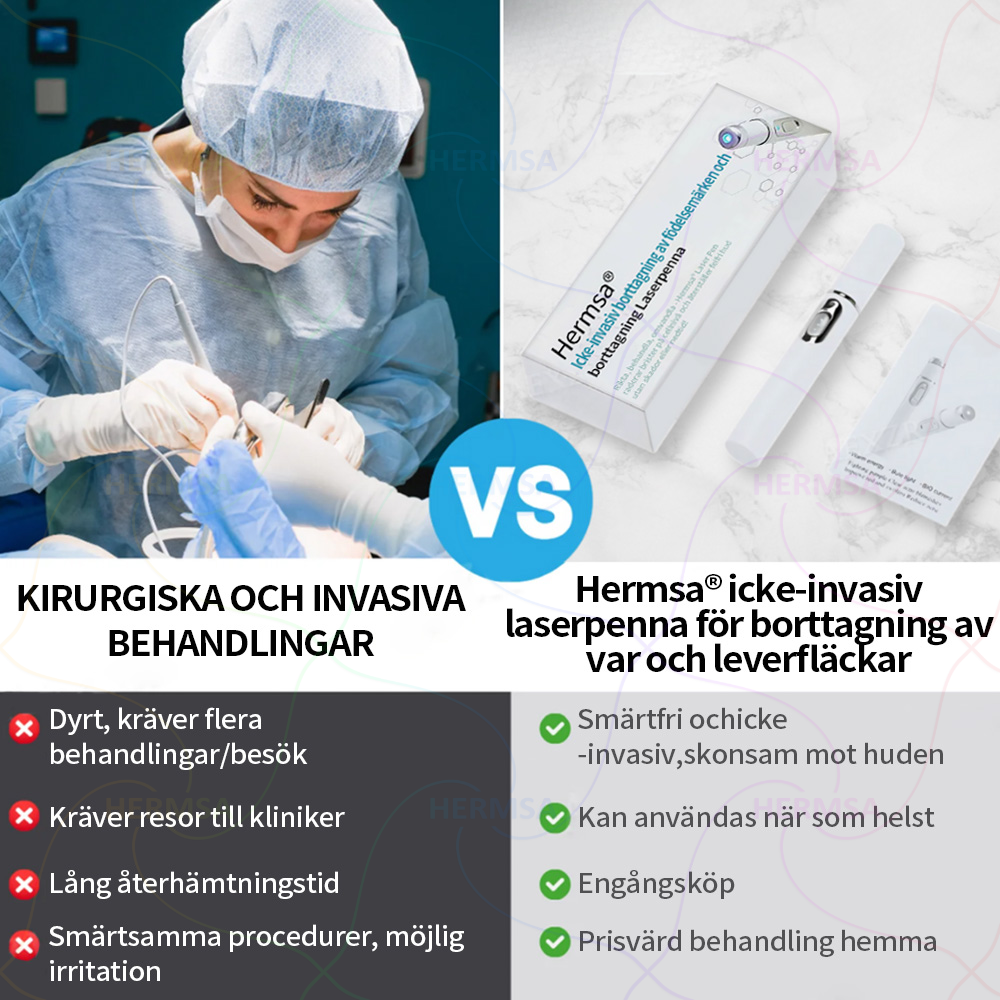 Hermsa® icke-invasiv laserpenna - för borttagning av födelsemärken och vårtor (🔥 Sista dagen - 80% REA)