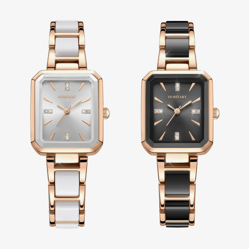 ⌚Mode rektangulära kvartsur för kvinnor