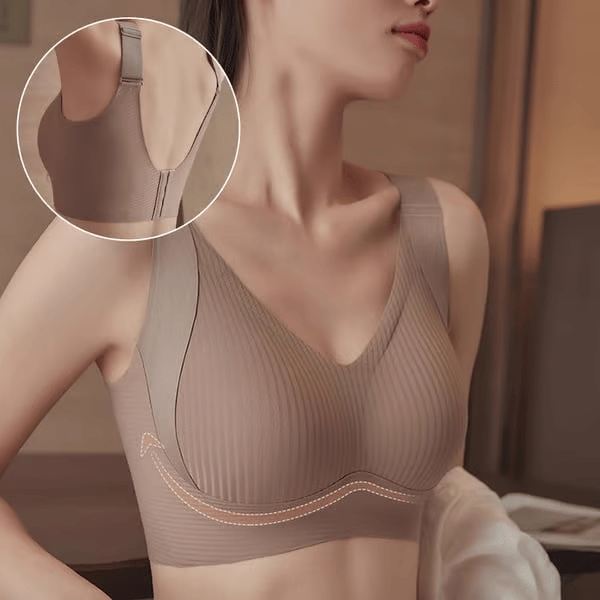 Köp 1 få 2 gratis🎁Ribbad push-up-bh för kvinnor med justerbar bygel