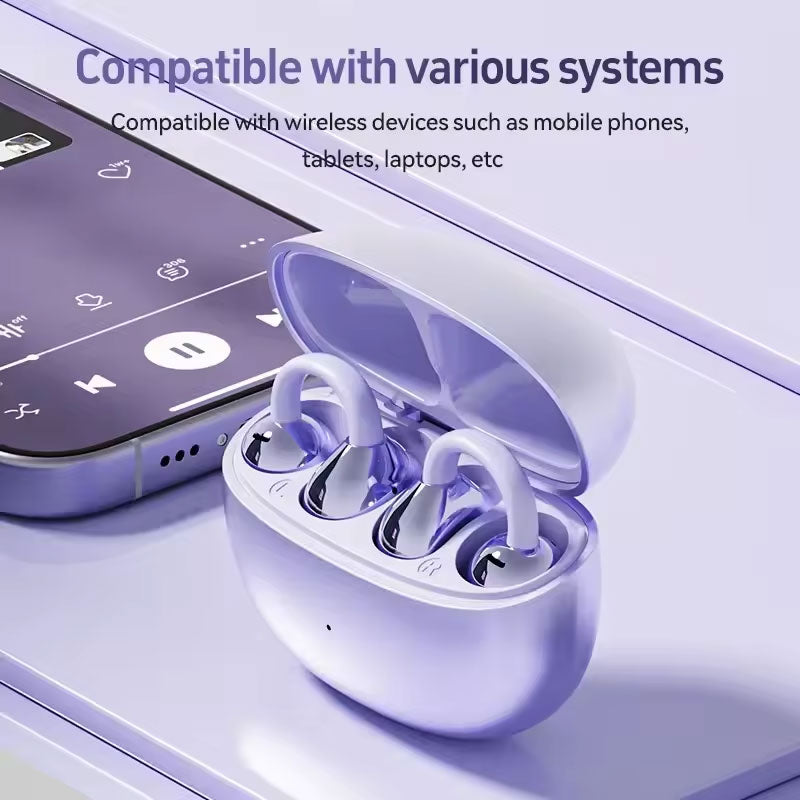Bluetooth-hörlurar med öronklämma