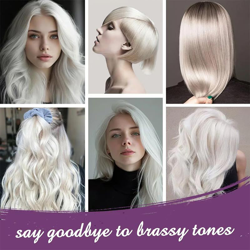 Lila Keratin Hårmask - Bevarar Färg & Neutraliserar Gula Toner För Blont, Silverfärgat, Grått och Slingat Hår