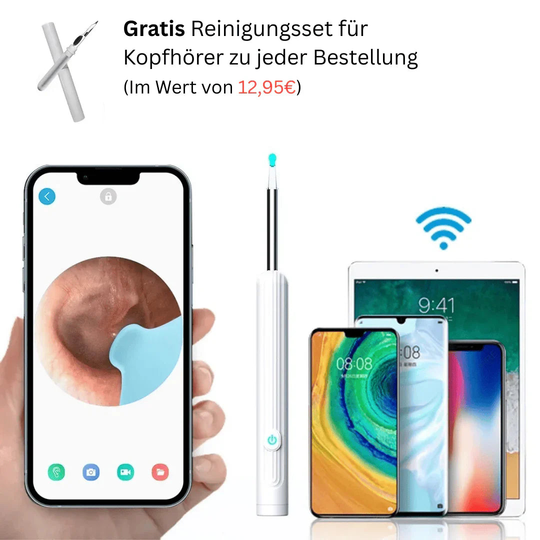 ⏳Begränsad tid 50% rabatt💥Intelligent vattentät visuell öronvaxborttagare