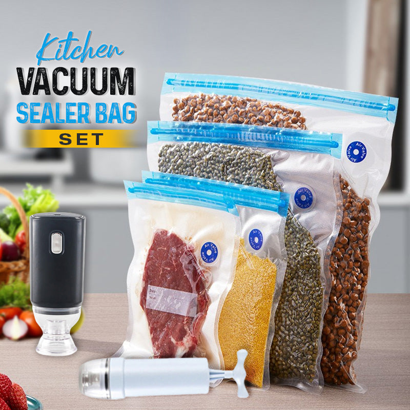Set med påsar för vakuumförpackare i köket