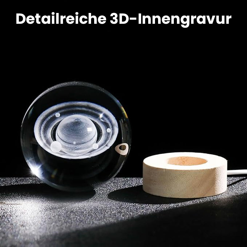 Stjärnklar himmel 3D mikrolandskap kristallkula
