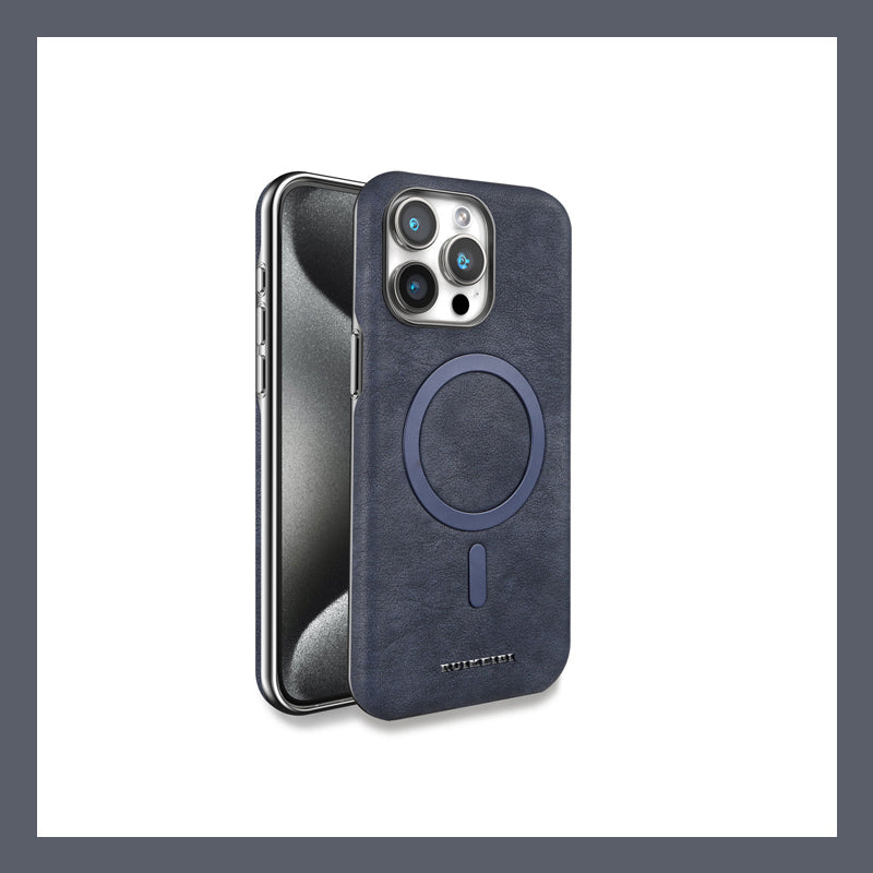 Telefonfodral i äkta läder - magnetisk laddning