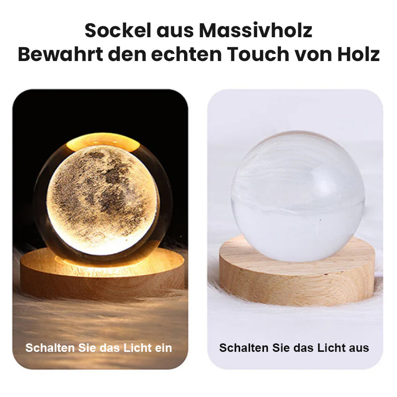 Stjärnklar himmel 3D mikrolandskap kristallkula