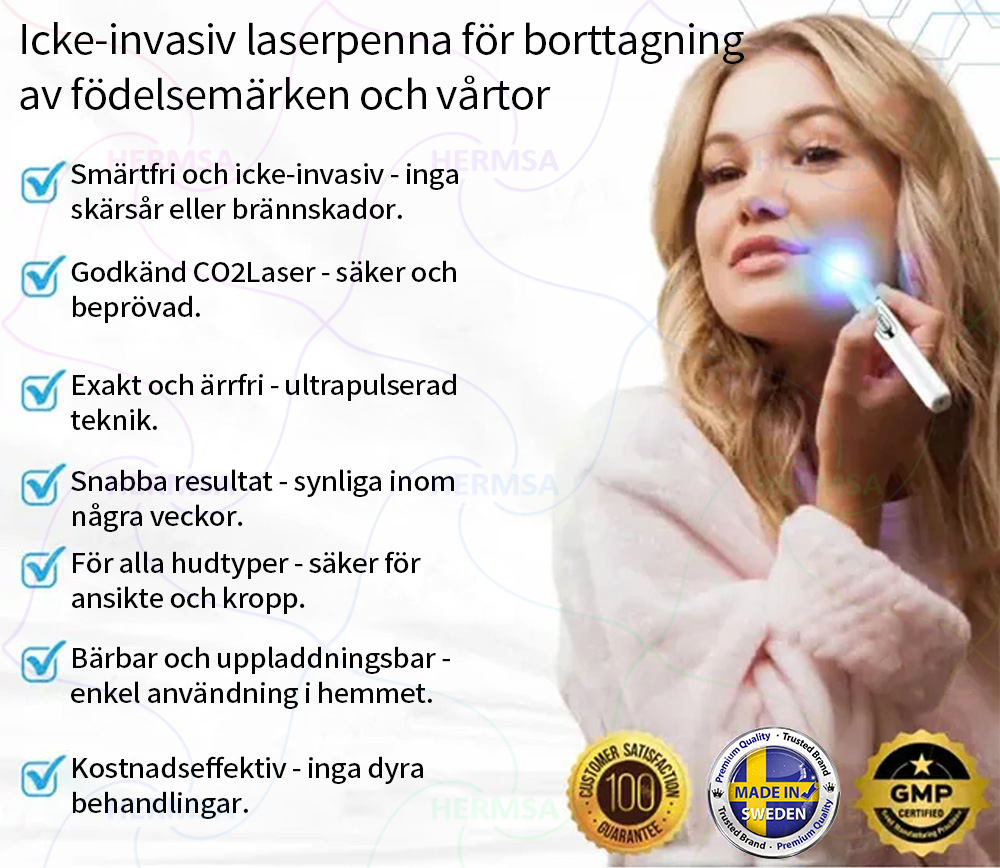 Hermsa® icke-invasiv laserpenna - för borttagning av födelsemärken och vårtor (🔥 Sista dagen - 80% REA)