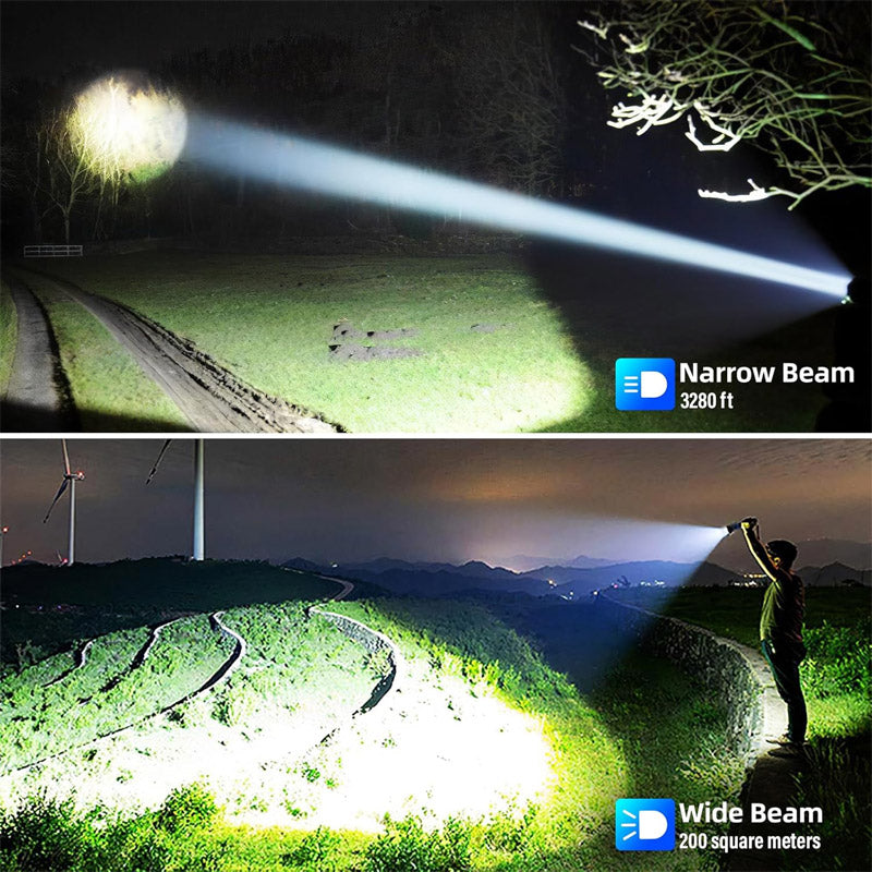 Utdragbar ficklampa med starkt ljus och zoom 🔦✨