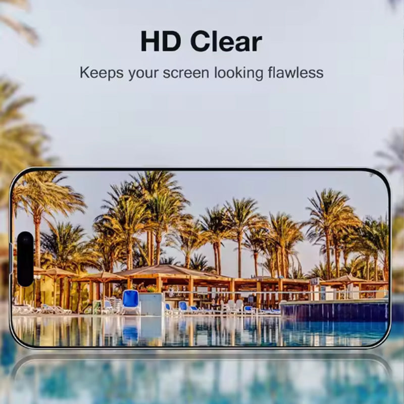 Samsung-telefon dammfritt rum härdad film omedelbar klisterlåda