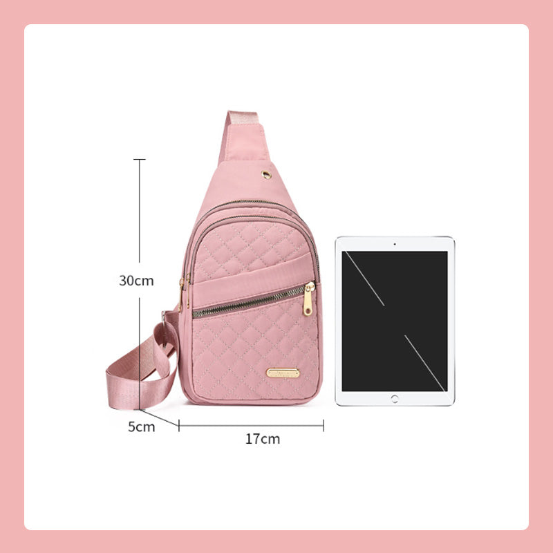 đïžStöldskyddsbroderi enfĂ€rgad Crossbody-vĂ€ska för dagliga resor