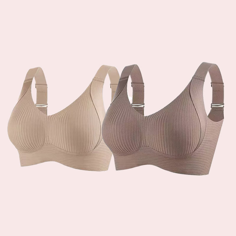 Köp 1 få 2 gratis🎁Ribbad push-up-bh för kvinnor med justerbar bygel