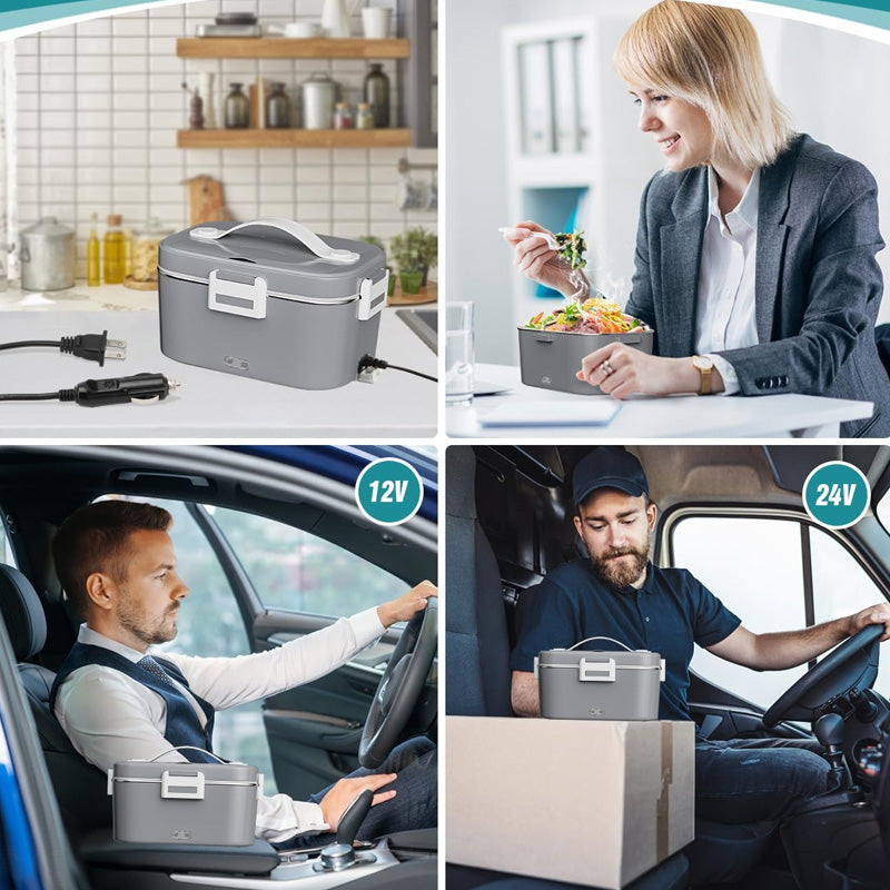 Hushåll Bilmonterad två-i-ett elektrisk uppvärmning Lunchlåda