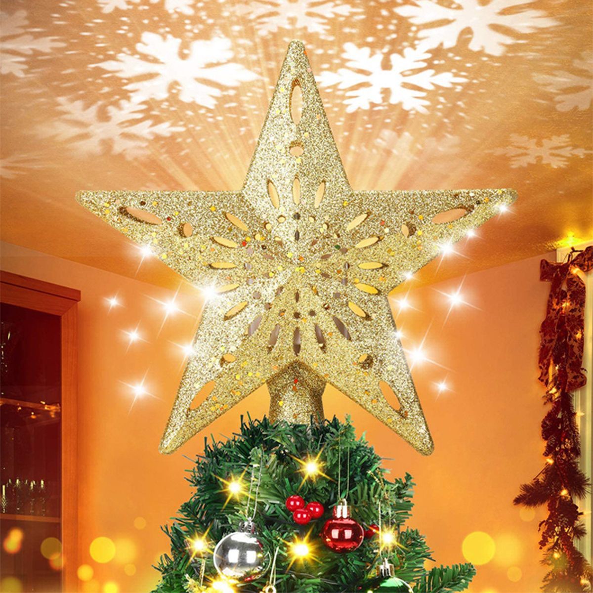 🎄Jul -49% rabatt🎅Lumestorm Pentagram projektorlampa