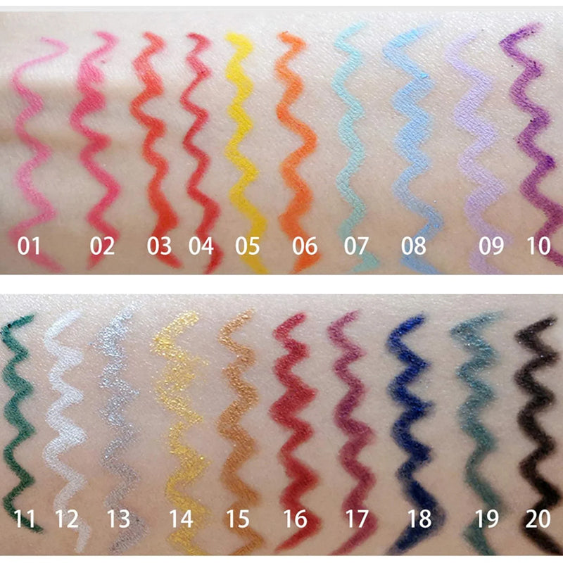 20-Teiliges Set Mit Farbigen Eyeliner-Stiften(20-delars set med färgade eyelinerpennor).