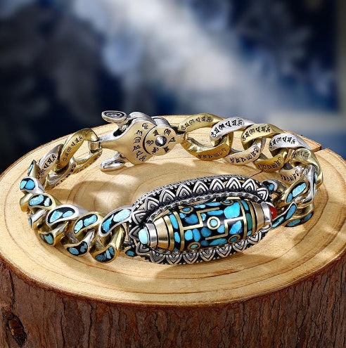 Six-character Mantra Nine-Eyed Bead Bracelet