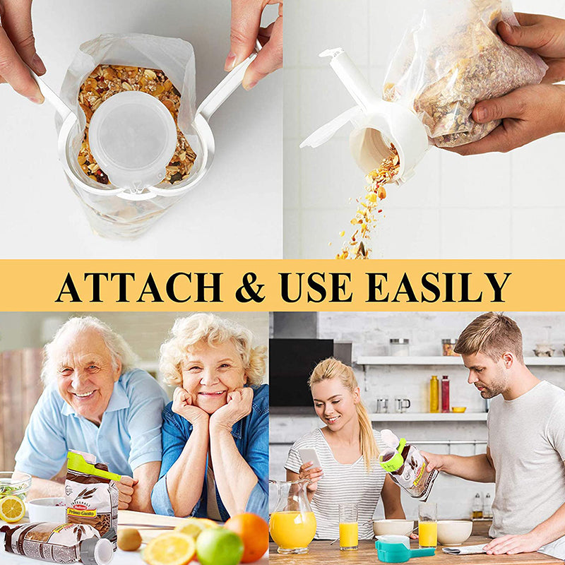 Plastic Food Bag Clips (4 Pcs)