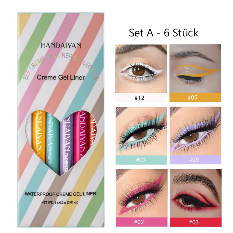 20-Teiliges Set Mit Farbigen Eyeliner-Stiften(20-delars set med färgade eyelinerpennor).