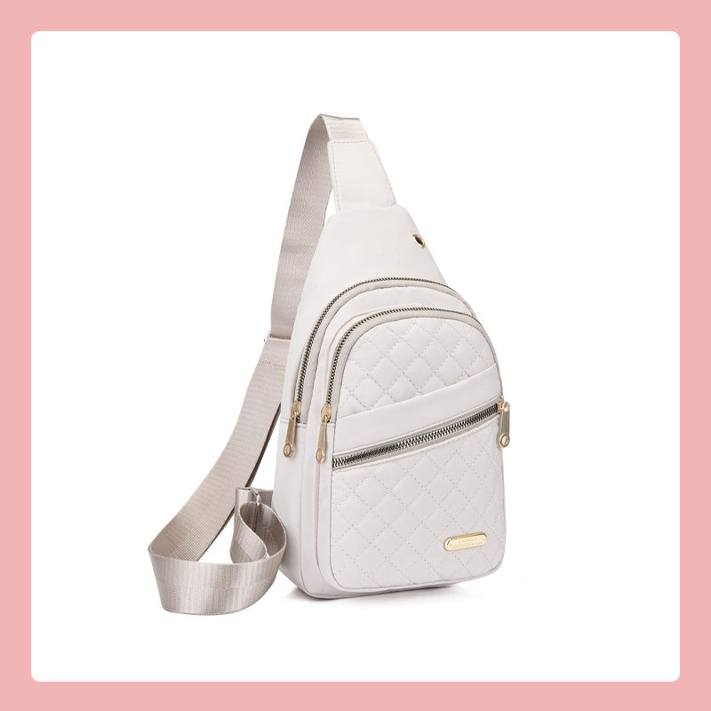 đïžStöldskyddsbroderi enfĂ€rgad Crossbody-vĂ€ska för dagliga resor