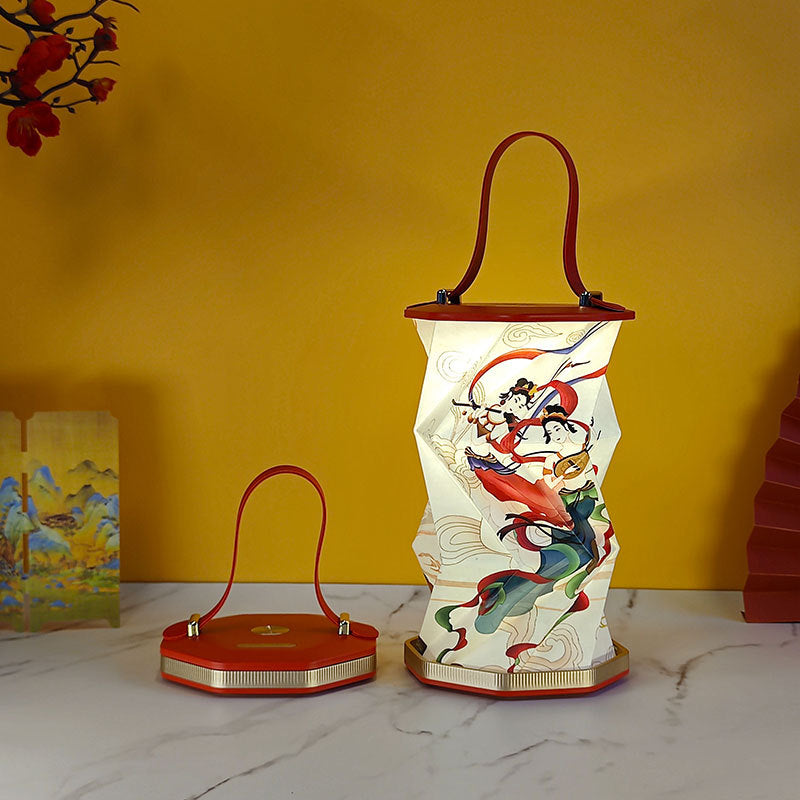 Hopfällbar Lampa Med Handtag