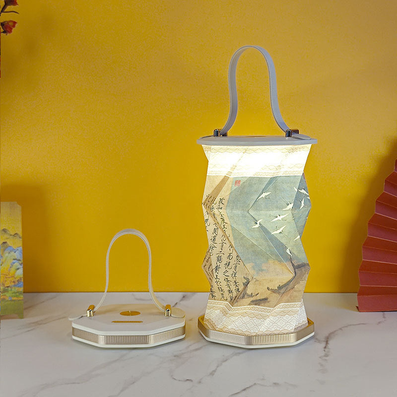 Hopfällbar Lampa Med Handtag