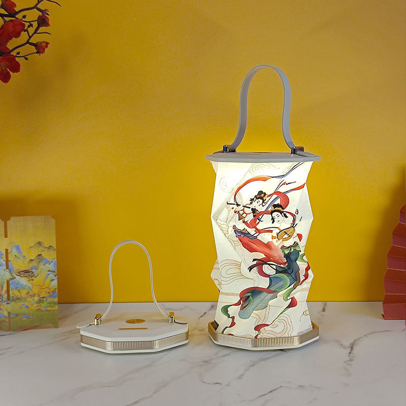 Hopfällbar Lampa Med Handtag