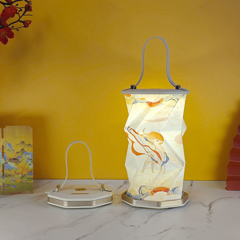 Hopfällbar Lampa Med Handtag