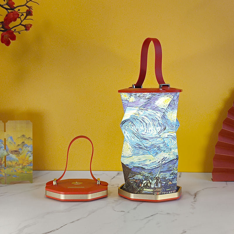 Hopfällbar Lampa Med Handtag