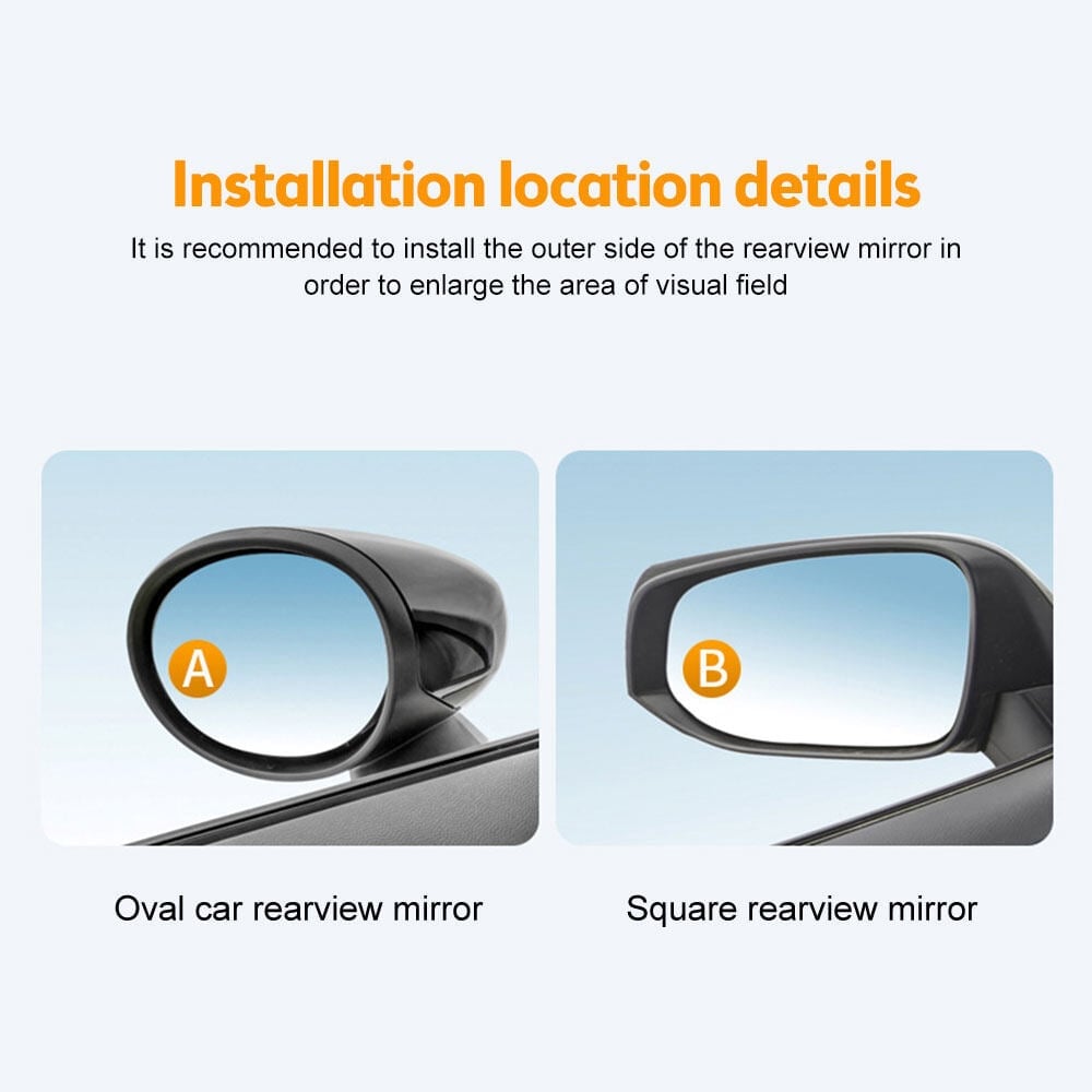 Sugkopp bil konvex dödvinkelspegel (1 set / 2 st)/Suction cup car convex wide-angle mirror (1 set / 2 pcs)Backspegel
