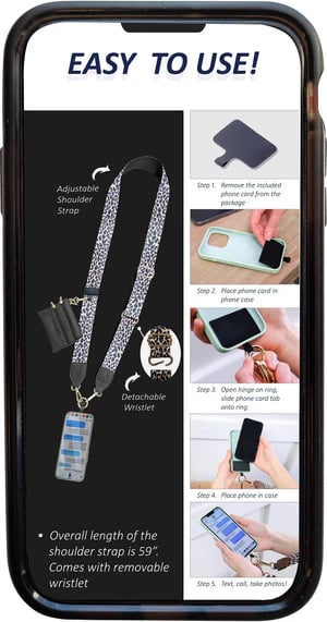 đPhone Strap med blixtlĂ„sförsedd vĂ€ska