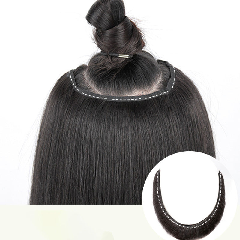 Gradient färg lockigt peruk bit/Gradient color curly wig piece