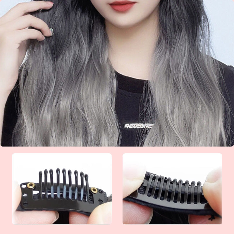 Gradient färg lockigt peruk bit/Gradient color curly wig piece