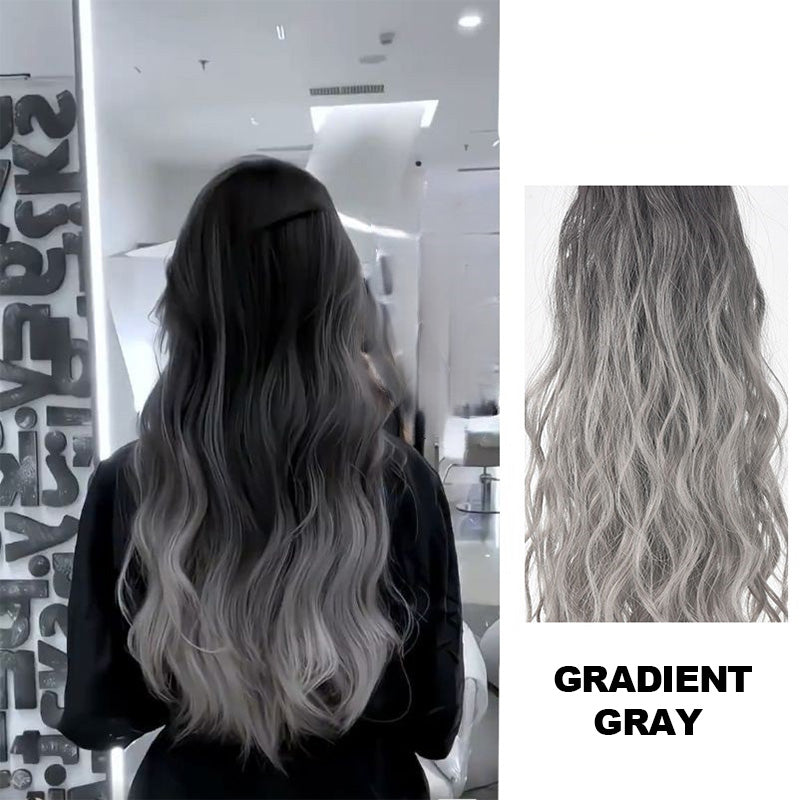 Gradient färg lockigt peruk bit/Gradient color curly wig piece