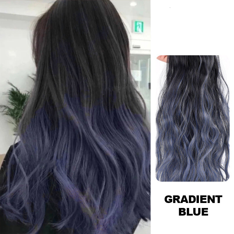 Gradient färg lockigt peruk bit/Gradient color curly wig piece