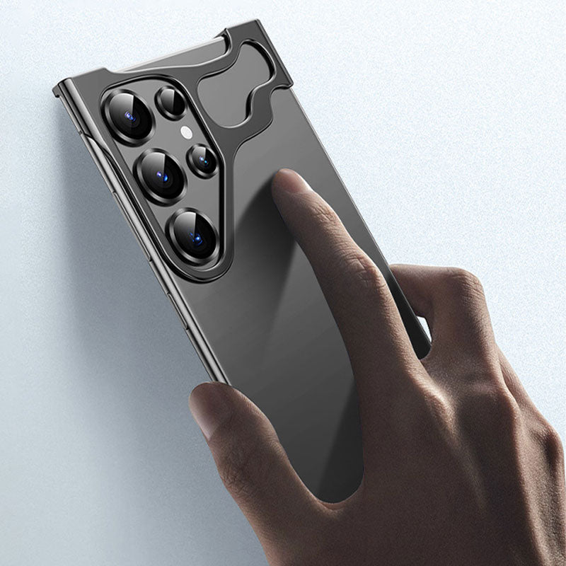 Kreativt metallskelett-telefonfodral för S24/23