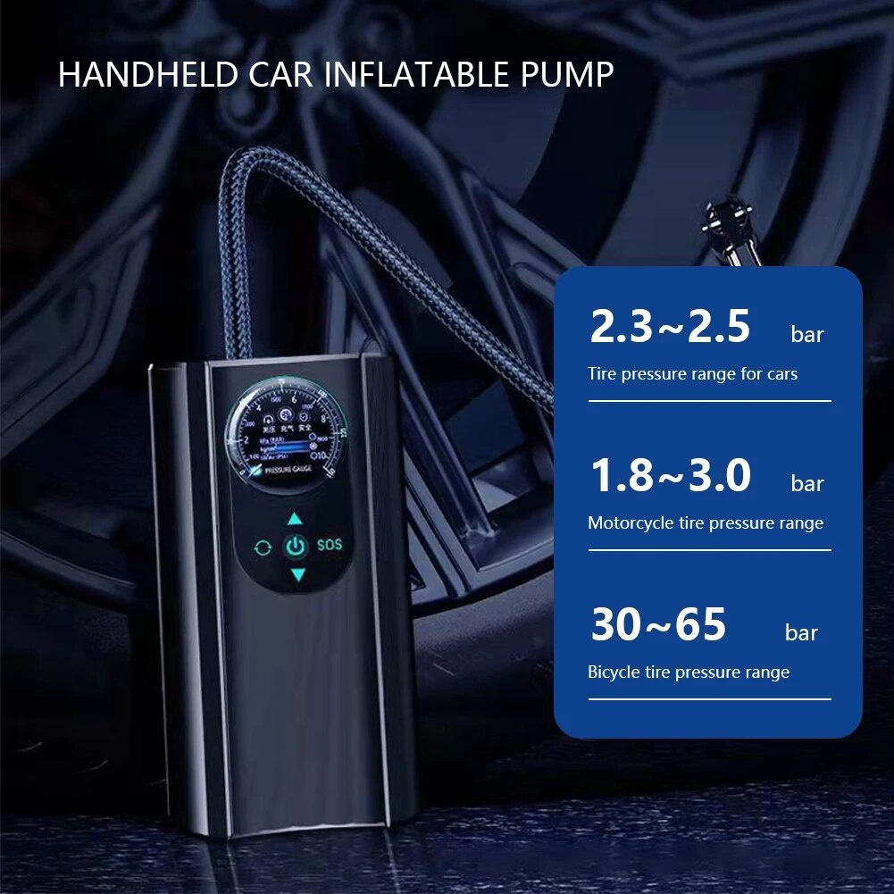 Bärbar luftpump för bil