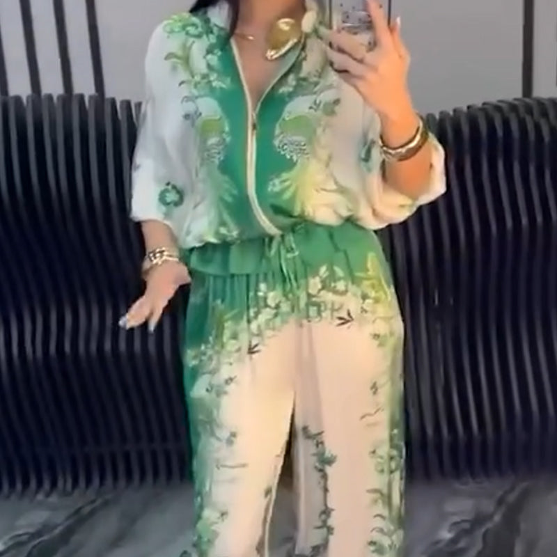 đ„Laatste dag - 50% rabattđ„Dames Elegante Rits Twee-Delige Set