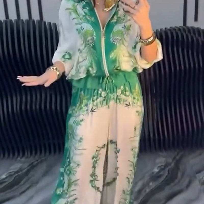 đ„Laatste dag - 50% rabattđ„Dames Elegante Rits Twee-Delige Set