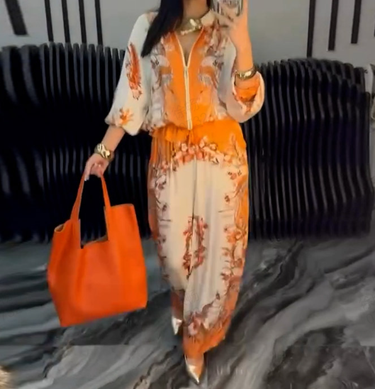đ„Laatste dag - 50% rabattđ„Dames Elegante Rits Twee-Delige Set
