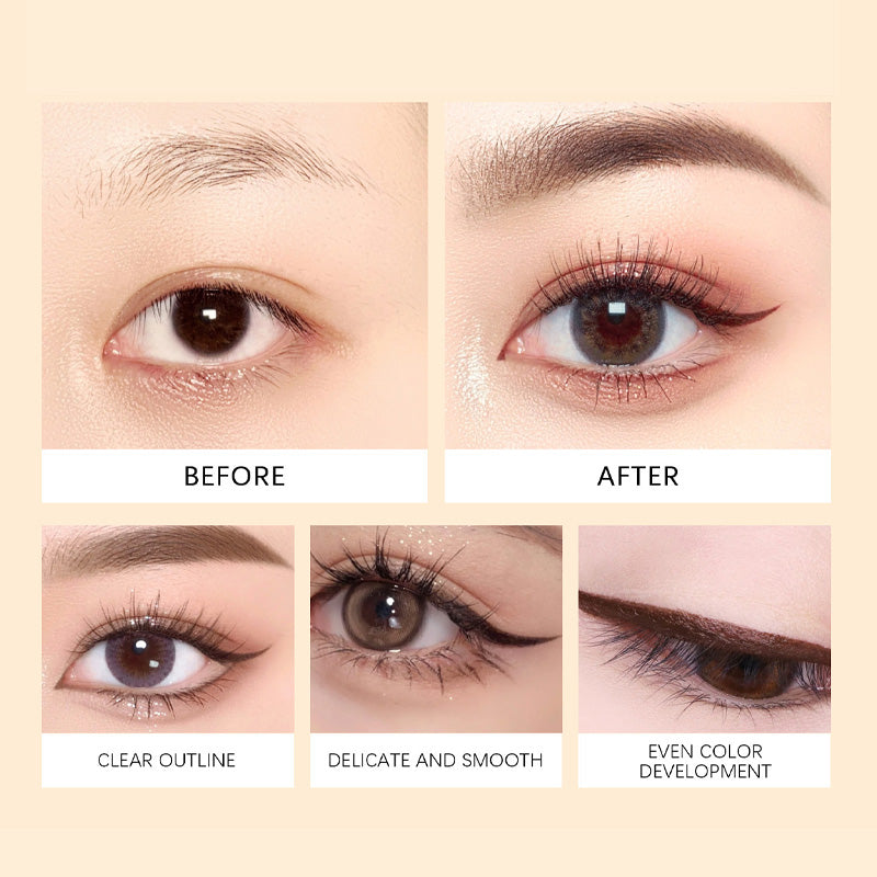 💜SISTA DAGEN - KÖP 1 FÅ 1 GRATIS💜Vattentät Eyeliner-Duo, Slippbar Ögonpenna