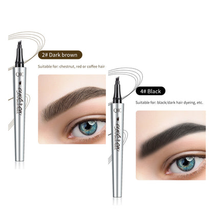 【🔥Köp 1 Få 1 Gratis】3D Vattentät Microblading Ögonbrynspenna 4 Gaffelspets Tatueringspenna