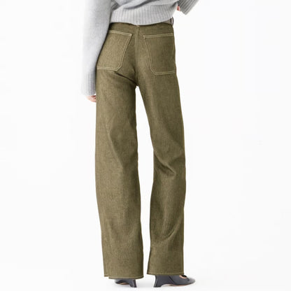 👖Tummy-Control Sailor byxor med vida ben⭐