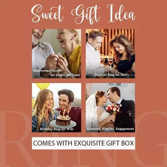 🎁 3 Karat Superblänkande Zirkon Ring