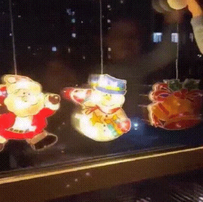 🎄Hängande lampor för julfönster