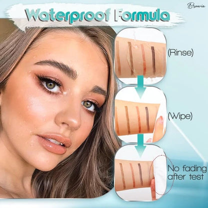 【🔥Köp 1 Få 1 Gratis】3D Vattentät Microblading Ögonbrynspenna 4 Gaffelspets Tatueringspenna