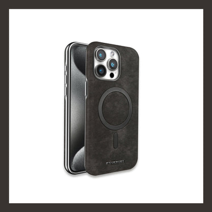 Telefonfodral i äkta läder - magnetisk laddning