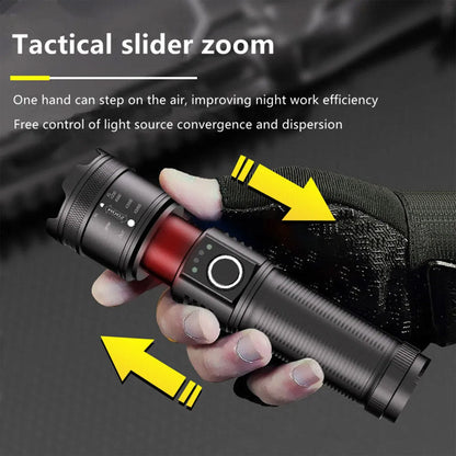Utdragbar ficklampa med starkt ljus och zoom 🔦✨