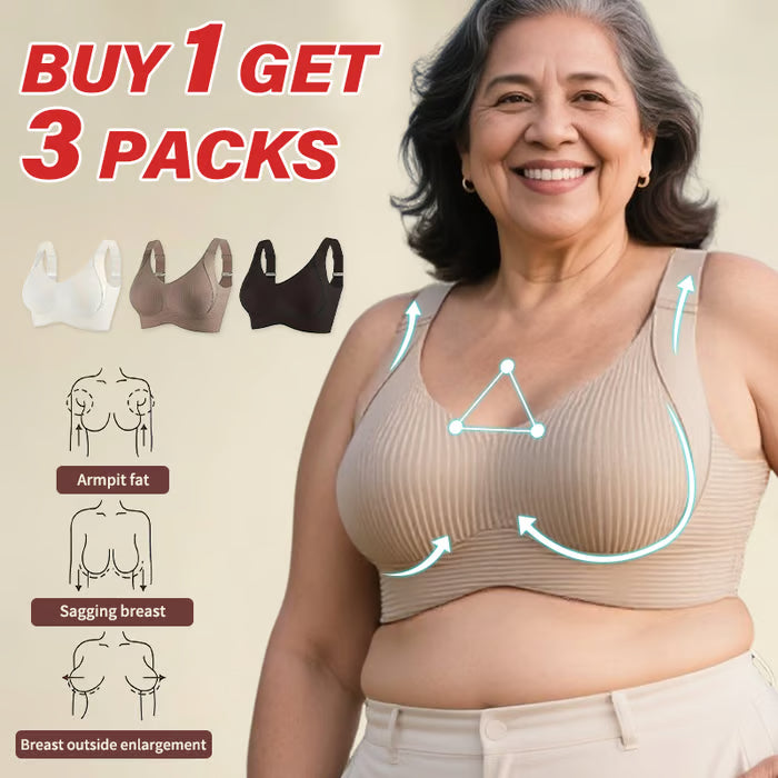 🎁 Sista dagen Köp 1 Få 3 Förpackningar 🔥 Superformerande Stållös Push-Up Bh Håller hela dagen – Ingen nedhängning längre (3-förpacknings set)